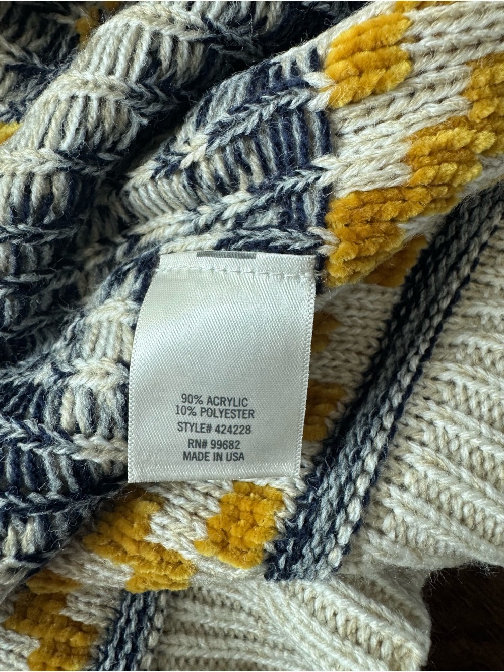 NWT Alya Cream Open-Front Fair Isle Cardigan Size S - Picture 7 of 7